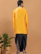 Yellow Kurta Pyjama With Dhoti Dupion Silk