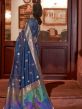 Blue Zari Woven Traditional Silk Saree