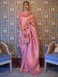 Pink Party Wear Woven Saree In Handloom Silk