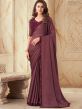 Maroon Silk Saree With Embroidered Border