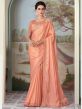 Orange Wedding Wear Saree In Silk