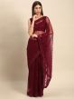 Maroon Party Wear Saree In Net