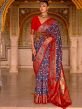 Blue Wedding Wear Paithani Saree In Silk