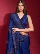 Blue Party Wear Saree In Georgette