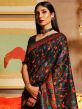 Black Woven Party Wear Saree In Silk