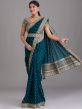 Blue Bandhani Printed Festive Sari In Silk