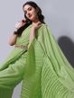 Green Festive Pleated Style Saree