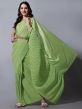 Green Festive Pleated Style Saree