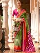 Green Traditional Saree In Patola Silk