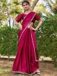 Red Chiffon Stone Work Style Saree With Blouse