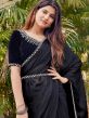 Black Chiffon Party Wear Saree With Blouse 