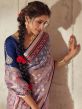 Pink Brasso Saree With Blouse