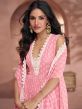 Pink Printed Palazzo Style Designer Suit