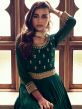 Green Embroidered Anarkali Style Salwar Kameez