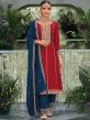 Red Silk Festive Wear Suit With Gota Work