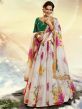 Off White Floral Print Lehenga Choli With Dupatta