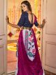 White Embroidered Navaratri Lehenga Choli In Cotton