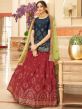 Maroon Sequined Lehenga Choli In Chiffon