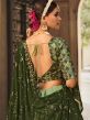 Green Silk Lehenga With Heavy Choli