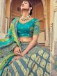 Blue Woven Silk Lehenga Choli With Dupatta