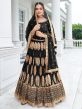 Black Festive Heavy Border Lengha With Choli