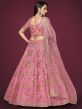 Pink Sequined Festive Lehenga Choli In Art Silk