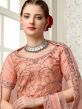 Orange Wedding Wear Embroidered Lehenga Set