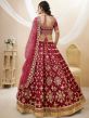 Pink Embroidered Bridesmaid Lengha Choli Set