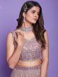 Purple Mirror Embellished Bridesmaid Lehenga Set