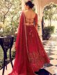 Red Printed Designer Lehenga Choli In Silk