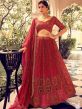 Red Printed Designer Lehenga Choli In Silk