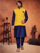 Yellow,Blue Colour Art Silk Fabric Readymade Kurta Jacket.