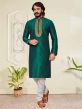 Green Colour Art Silk Kurta Pajama.