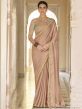 Brown Colour Organza Fabric Designer Saree.