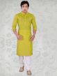 Peach Colour Cotton Kurta Pajama For Men.