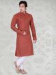 Brown Colour Cotton Kurta Pajama.