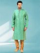 Green Colour Mens Readymade Kurta Pajama.