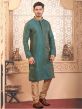 Brown,Black Colour Jacquard Fabric Party Wear Kurta Pajama.