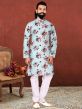 Sky Blue Colour Cotton Kurta Pajama For Men.