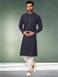 Designer Kurta Pajama Blue Colour Cotton Fabric.