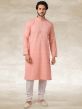 Pink Colour Cotton Kurta Pajama.