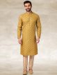 Cotton Kurta Pajama Mustard Yellow Colour.