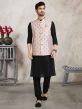 Pink,Black Colour Mens Kurta Pajama Jacket.