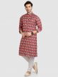 Orange,Multi Colour Cotton Fabric Printed Kurta Pajama.