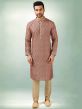 Maroon Colour Mens Kurta Pajama in Art Silk Fabric.