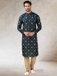 Blue Colour Readymade Kurta Pajama in Art Silk Fabric.