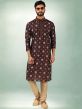 Brown Colour Party Wear Kurta Pajama in Art Silk Fabric.