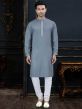 Grey Colour Cotton Fabric Readymade Kurta Pajama.