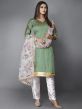 Olive Green Colour Art Silk Fabric Salwar Suit.