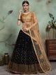 Black Colour Party Wear Lehenga Choli.